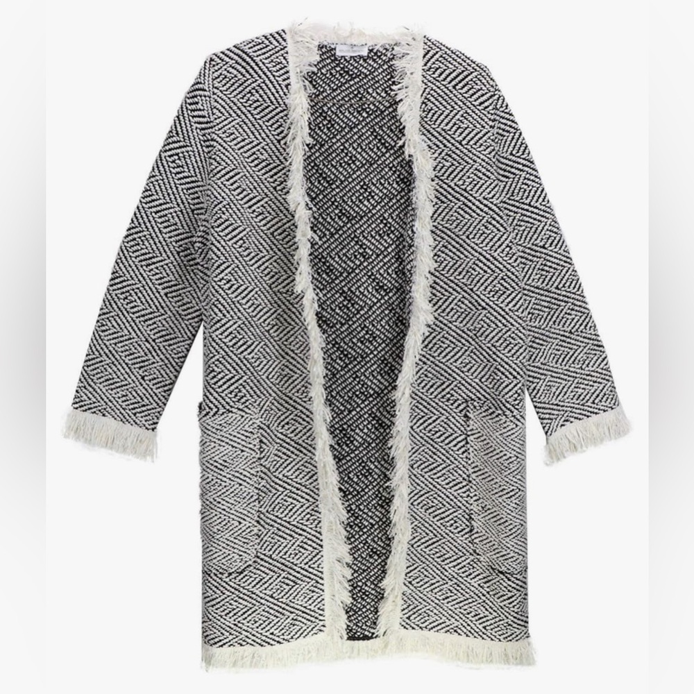 NWT Bruno Manetti Cardigan Open Front Sweater Sz US 6 Retail $895